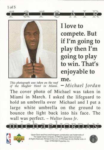 1994 Upper Deck Michael Jordan Rare Air Jumbo Basketball Cards: Values &  Trading | Collectibles.com