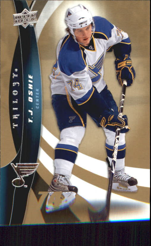 T.J. Oshie 2008-09 Upper Deck SP Game Used Edition Authentic Rookie 464/999  #158 St.