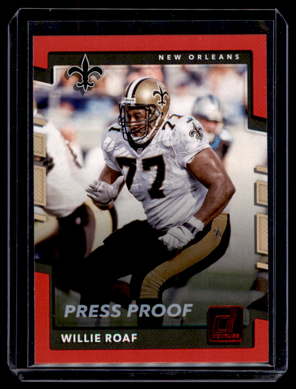 Willie Roaf autographed football card (New Orleans Saints) 1995