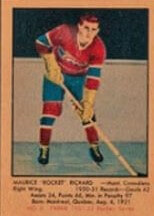 1951 Parkhurst Base Maurice Richard #4 — $75,000