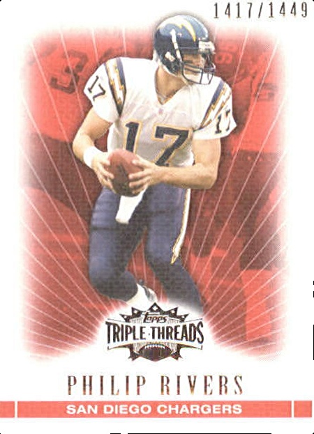 Carte Philip Rivers Rookie /10 - 2004 Leaf Rookies & Stars Longevity - Autographiée