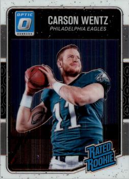 2016 Panini Jersey Fusion CARSON WENTZ Game Used Swatch Green Patch Eagles