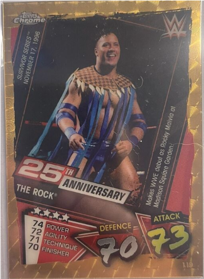 2021 Topps WWE Chrome Slam Attax The Rock/Rocky Maiva #NNO