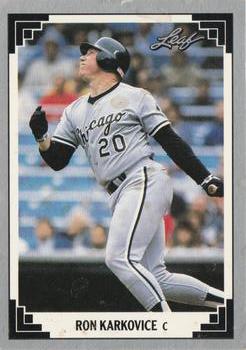  1989 Upper Deck #183 Ron Karkovice Chicago White Sox Baseball  MLB : Collectibles & Fine Art
