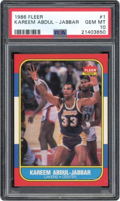 1986 Fleer Kareem Abdul Jabbar #1