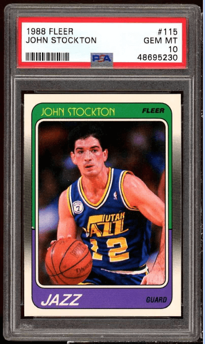 1988-89 Fleer John Stockton RC #115