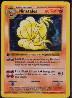 1999 Pokémon Base Set 1st Edition Ninetales #12 - $12,870