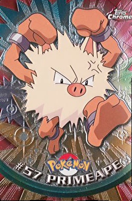 pokemon primeape card Pokémon Card Primeape #57 TV Animation Blue Logo 1st Print ENG L015220 –  AGS Collectibles main image 1
