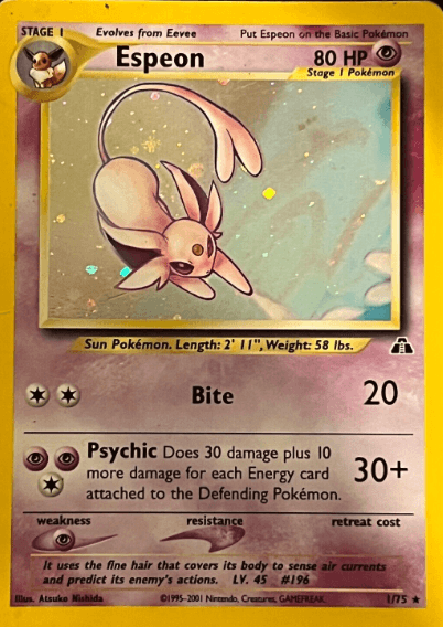 2001 Espeon #1/75 (Neo Discovery)