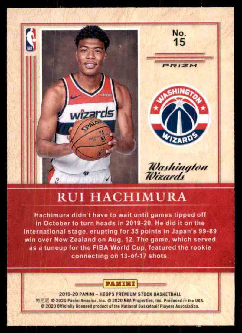 その他 Rui Hachimura Hoops Prizm Premium Stock RUI HACHIMURA 2019-20 NBA Hoops Premium Stock #206 Silver