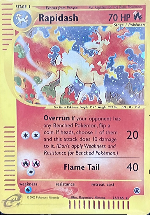 2002 Pokemon Expedition Base Set Holofoil #26 Rapidash Value null |  Collectibles.com
