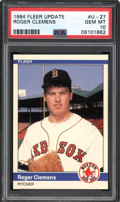 1984 Fleer Update Roger Clemens Rookie Card #U-27