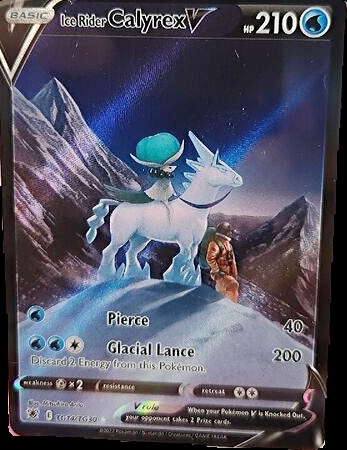 ice rider calyrex pokemon card value V - 045/198 Ultra Rare Mx2 / / 2 SWSH10 Ice Rider Calyrex V Trading