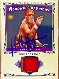 2013 Goodwin Champion Event Worn Patch & Autograph Certified Hulk Hogan #M-HH
