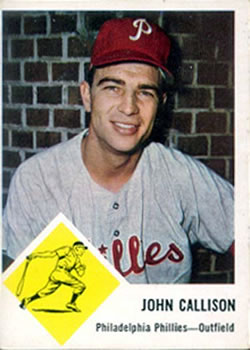 Johnny Callison Baseball Trading Cards