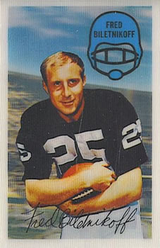 Fred Biletnikoff PSA DNA Coa Signed Slabbed Goal Line Art Card Autograph