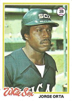 Jorge Orta Autographed 1977 Topps Card #109 Chicago White Sox SKU #205019