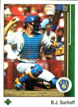 BJ Surhoff Signed Milwaukee Brewers 1988 Topps Baseball Card Beckett –  www.