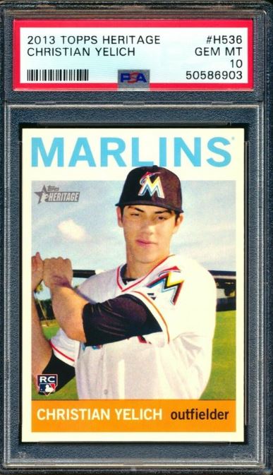 2013 Topps Heritage Christian Yelich #H536 Rookie Card