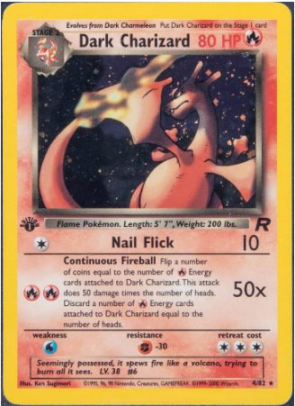 2000 Pokémon Team Rocket 1st Edition Holographic Dark Charizard #4 - $17,100