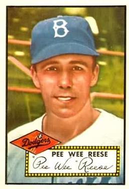 HALL OF FAME GREAT PEE WEE REESE COLOR CLASSIC DODGERS PHOTO 8x10