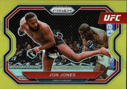 2021 Panini Prizm UFC Gold Prizm Jon Jones #101 /10 - $20,000