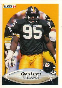 Greg Lloyd Signed Steelers 1990 Topps Football Card Beckett BAS Slab –  www.