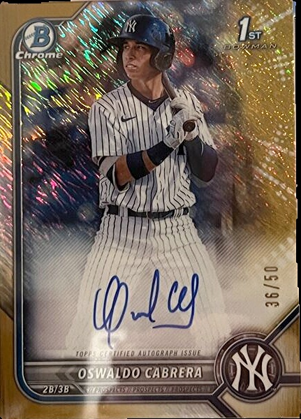 Oswaldo Cabrera Cards: Values, Rookies | Collectibles.com