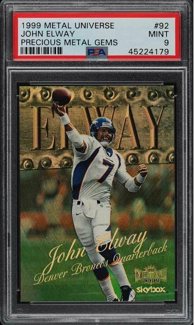 1999 Metal Universe Precious Metal Gems John Elway #92