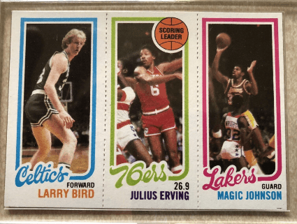 1980 Topps Larry Bird / Julius Erving / Magic Johnson