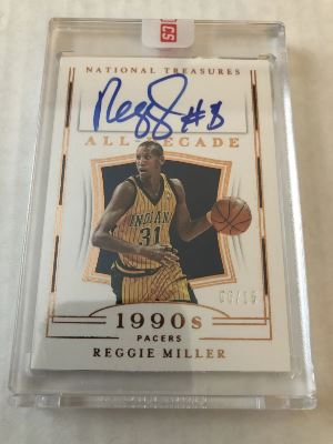 2018-19 National Treasures All Decade Reggie Miller Auto /15 