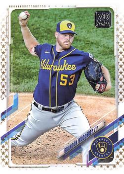 2018 BREWERS Brandon Woodruff signed ROOKIE card Topps Archives #285 AUTO RC