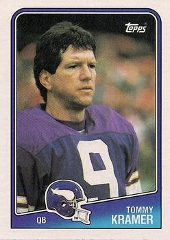 Tommy Kramer 1987 Topps Sticker Football Card #123 - Minnesota