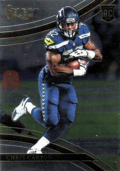 Chris Carson Jersey Card 2020 Prestige Football #SN-CC Seahawks