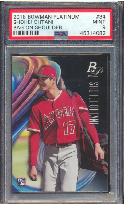 2018 Bowman Platinum Shohei Ohtani Rookie Card (Bag on Shoulder) #34