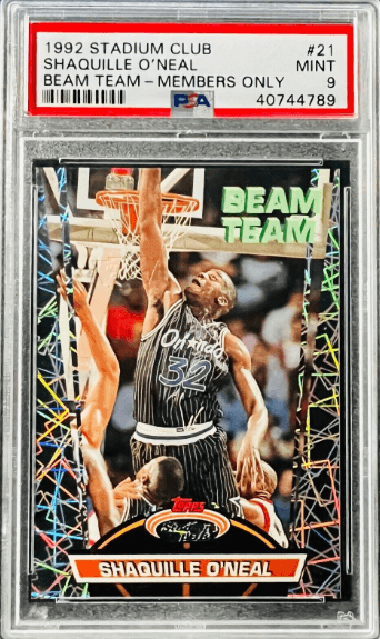 1992 Shaquille O'Neal Stadium Club Beam Team Rookie Members Only Card #21