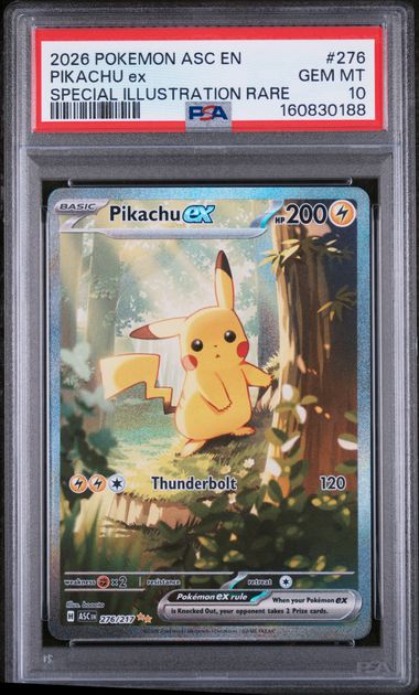Pikachu ex Special Illustration Rare, Ascended Heroes · PSA 10