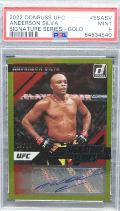 2022 Panini Donruss UFC Anderson Silva Signature Series Gold /10 #SSASV