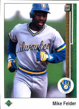 Mike Felder - Brewers #268 Score 1990 Baseball Trading Card