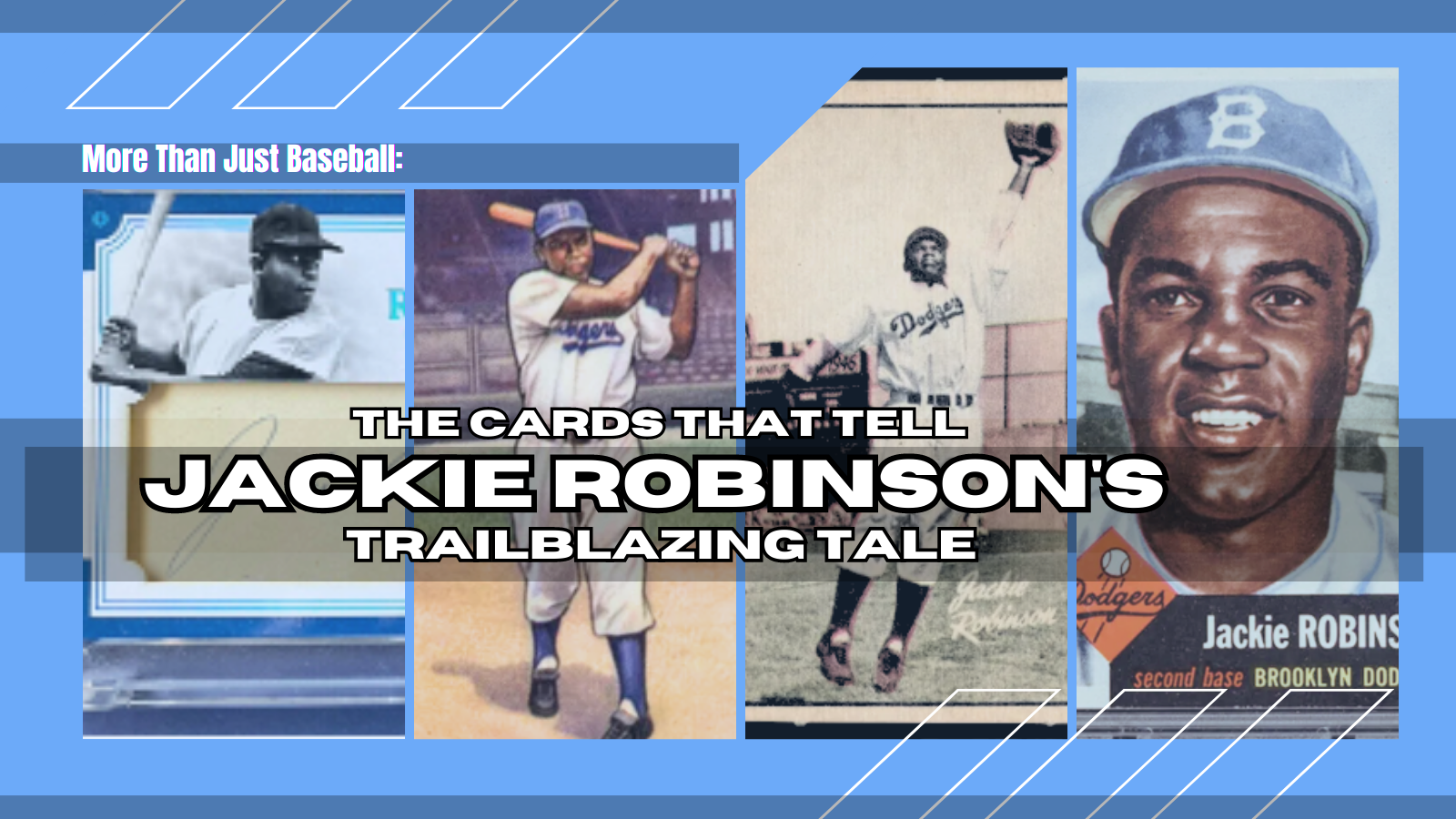 Jackie Robinson - Jackie Robinson baseball card from 1953, front and back