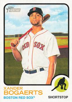 Xander Bogaerts 2022 Topps Chrome Pink Refractor Card #55 Boston Red Sox