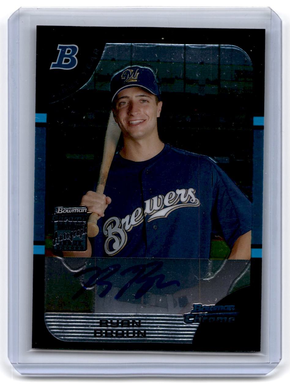 Ryan Braun 2007 Bowman Chrome #192 Kansas City Royals RC Rookie Baseball  Card