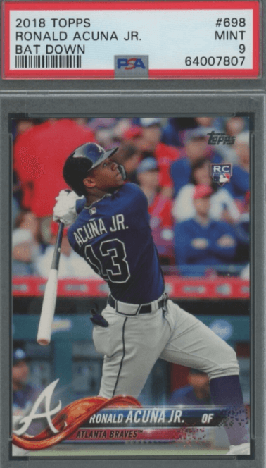 2018 Topps Bat Down SP Ronald Acuna Jr. Rookie Card #698