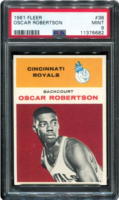 1961 Oscar Robertson Fleer Basketball Rookie Card #36