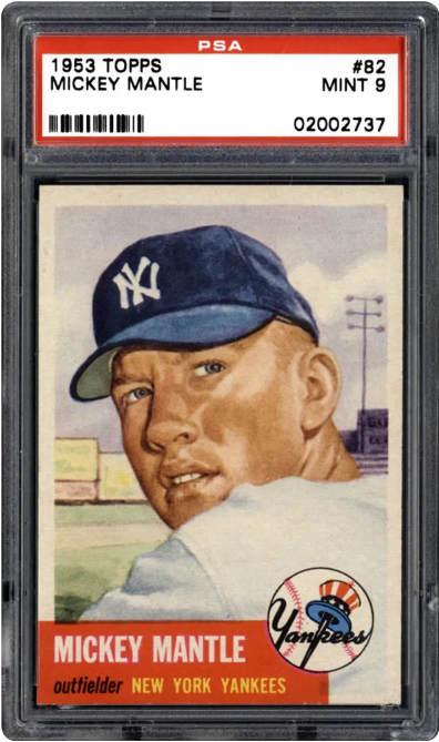 1953 Topps Mickey Mantle #82