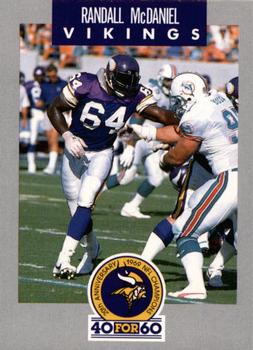 Randall McDaniel - Vikings #164 Score 1990 NFL Football Trading Card