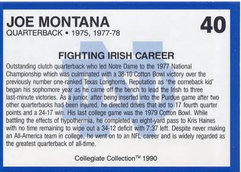 1990 Collegiate Collection Notre Dame #1 Joe Montana Value null |  Collectibles.com