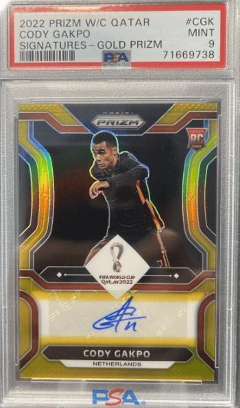 2022 Panini World Cup Prizm Cody Gakpo Gold Prizm Auto /10 #CGK