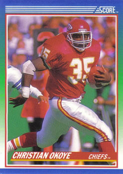 Christian Okoye Ground Force Autographed Card Chiefs No COA