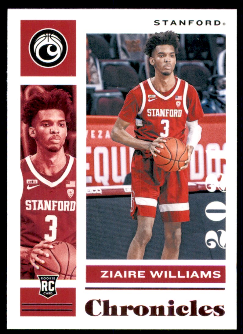 Ziaire Williams 2021-22 Panini Blue Prizm Rookie Card #313